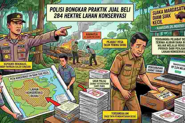 Polisi Bongkar Praktik Jual Beli 284 Hektare Lahan_pjn media-35kb